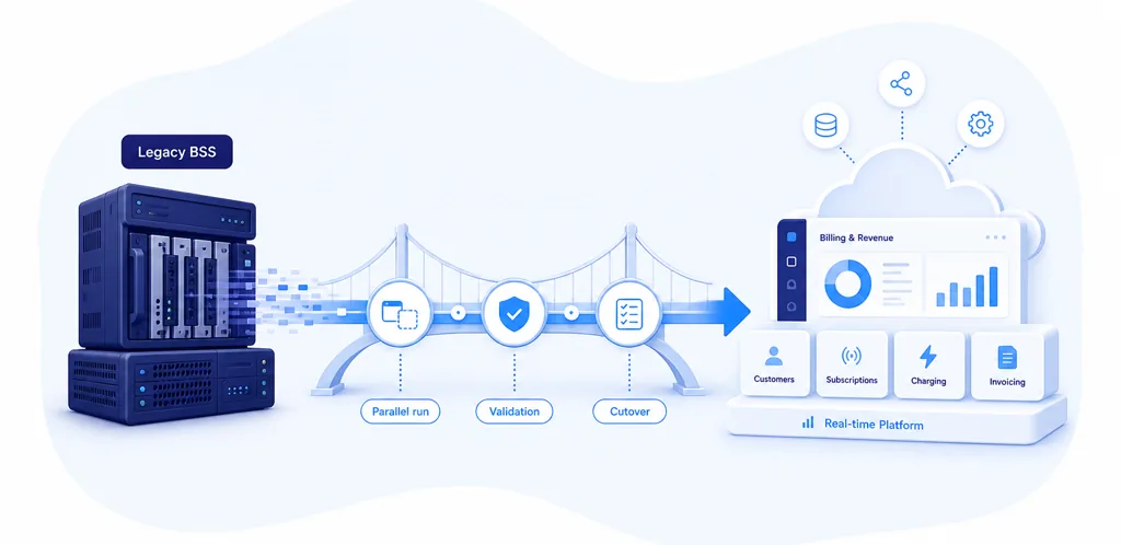 BSS migration without downtime from legacy stack to modern billing platform