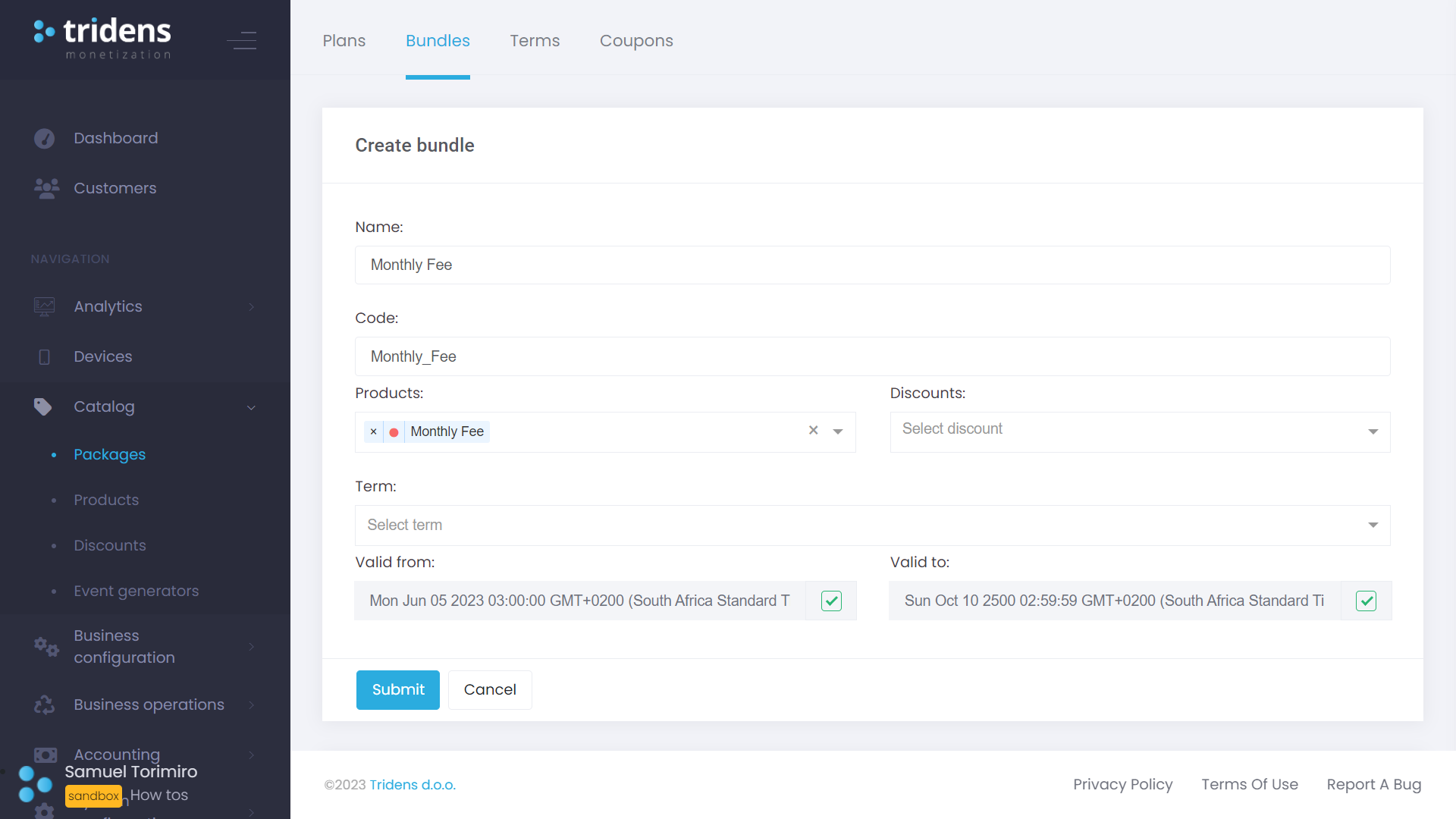 How To Create a Monthly Subscription Plan in Tridens Monetization - Tridens