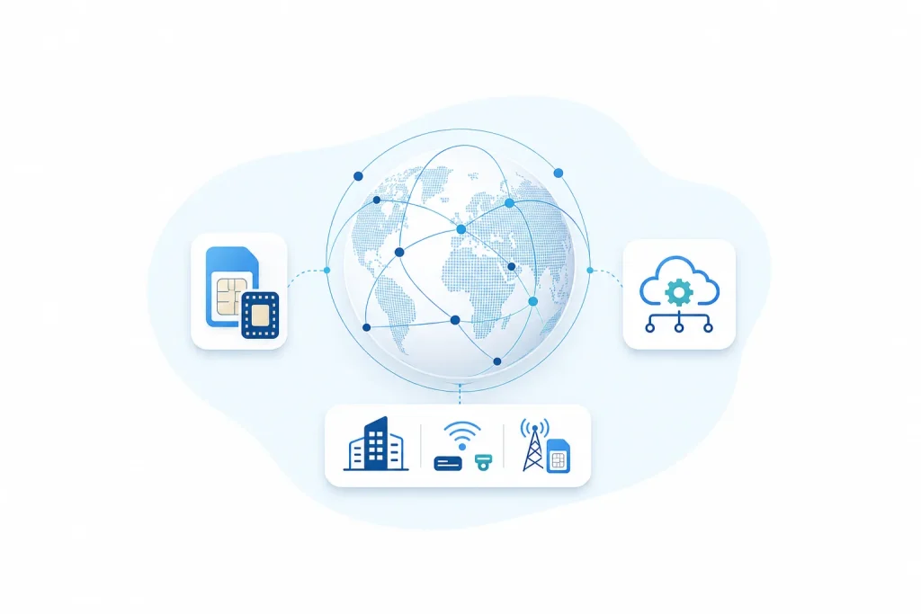 SIM, eSIM, IoT 기기, 기업 및 MVNO 네트워크 노드를 지원하는 추상화된 글로벌 데이터 연결 플랫폼
