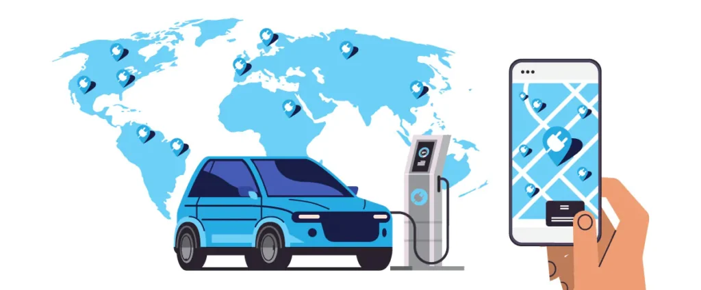 Electric vehicle EV charging stations infrastructure