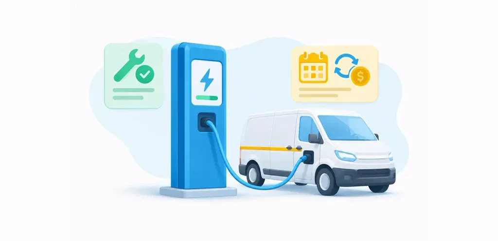 Managed EV charging with maintenance and recurring subscription service