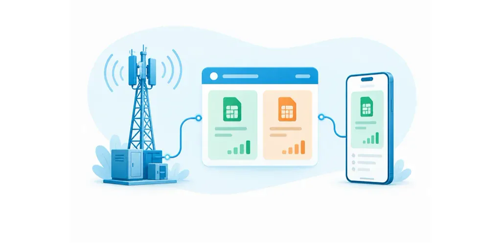 Host mobile network connected to MVNO SIM plans and a customer phone