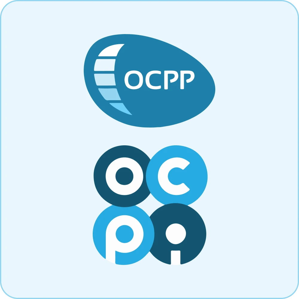 ocpp and ocpi compliance logos in high quality