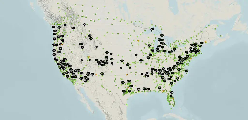 rivian adventure network (RAN) map