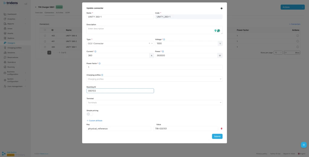 Step 4: Payter Connector's Roaming Settings