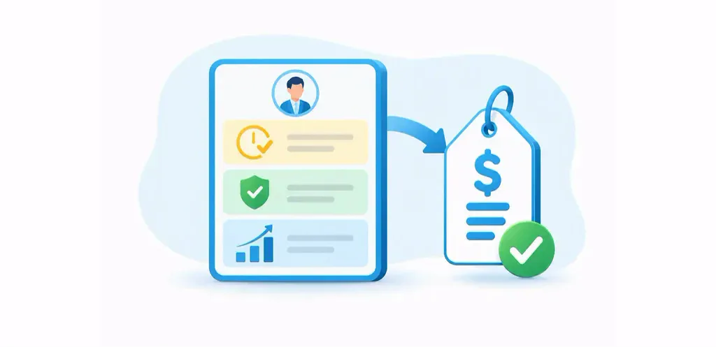 Customer-perceived benefits informing an accepted value-based price.