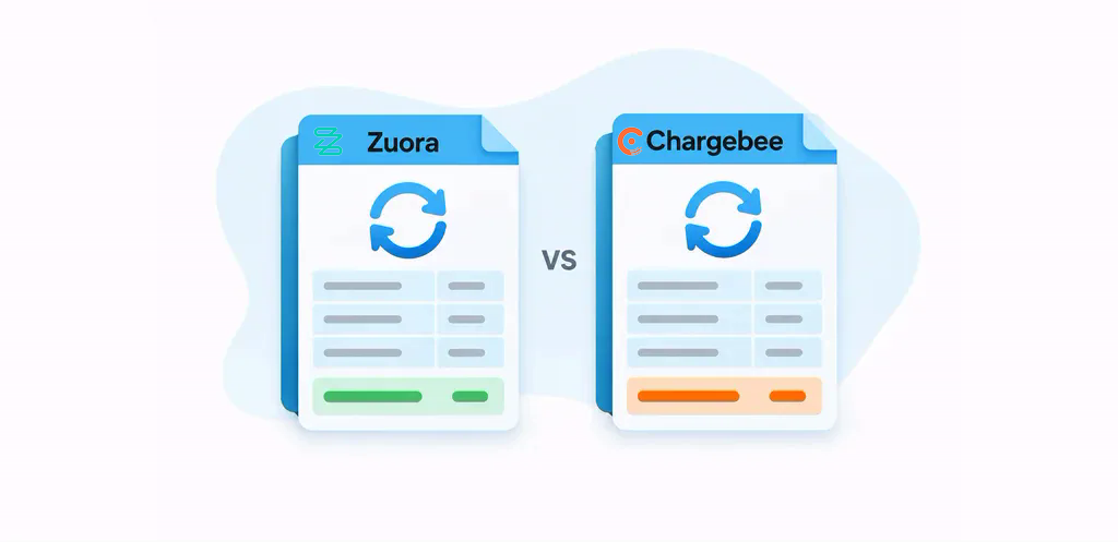 Zuora and Chargebee invoice comparison cards with their original source marks.